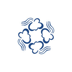 symbol, element, motif of wind or cloud. traditional pattern, 