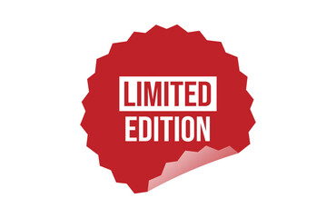 Limited edition red ribbon label banner.