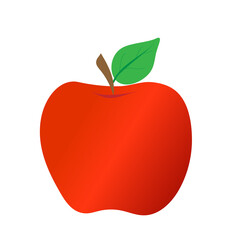 Red apple isolated on white