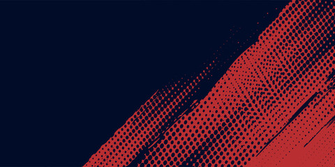 bstract Rough Red Grunge Texture Design Background Dots halftone blue color pattern gradient grunge texture background. Dots pop art comics sport style vector illustration grunge arts sport