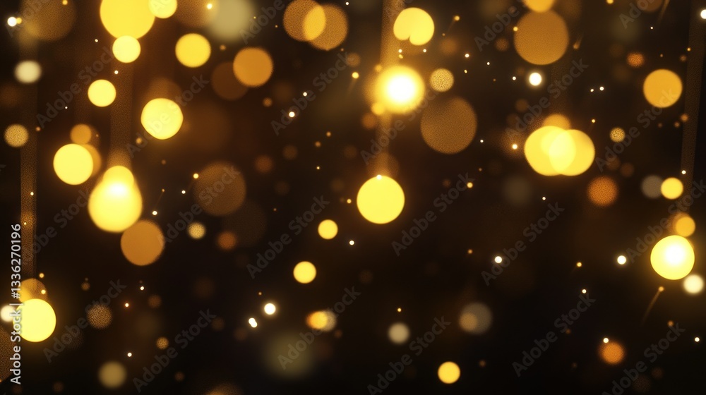 Aufkleber decorative bokeh lights are falling gently from above on the screen