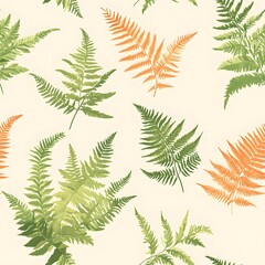 A_seamless_pattern_with_realistic_ferns