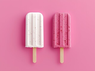 Layered design mockup of ice cream and popsicle, sleek and well-organized digital asset