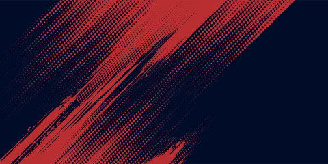 bstract Rough Red Grunge Texture Design Background Dots halftone blue color pattern gradient grunge texture background. Dots pop art comics sport style vector illustration grunge arts sport