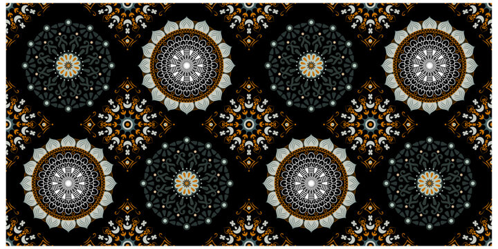 Clothes background, modern texture vector, Fabric, Islamic mandala, traditional mandala frame gold and black,  ceramic vector, mosaic floor tiles, flural style vintage motif texture,Tiles design