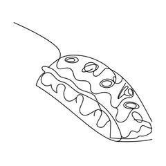 Delicious SingleLine Drawing of a Mexican Taco