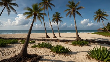 palm trees on the beach