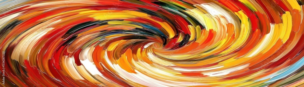Poster Abstract swirl of vibrant colors creating an impression of movement