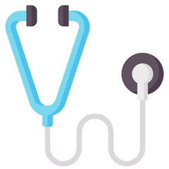 stethoscope vector flat icon