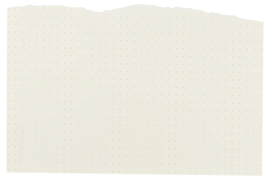 blank dot paper note cut off
