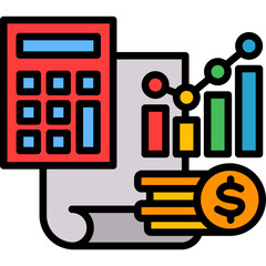 Calculate lineal color icon