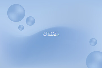 Abstract blurred background with bubble. Blue gradient smooth background.