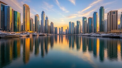 Fototapeta premium Modern Office in Evening Glow 