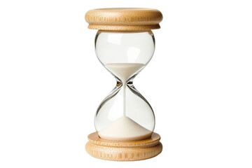 Naklejka premium [Transparent Background PNG]Elegant Wooden Hourglass Representing Time