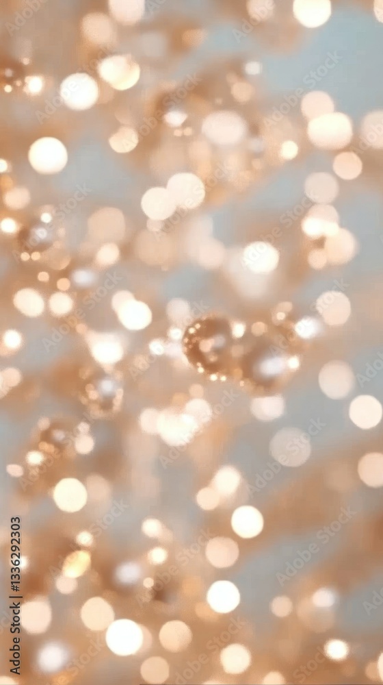 Poster Abstract composition of illuminated orbs floating in space