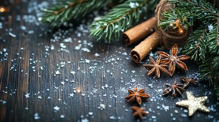 star anise and cinnamon sticks on a table