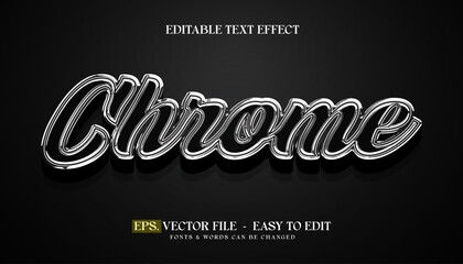 Chrome style editable text effect