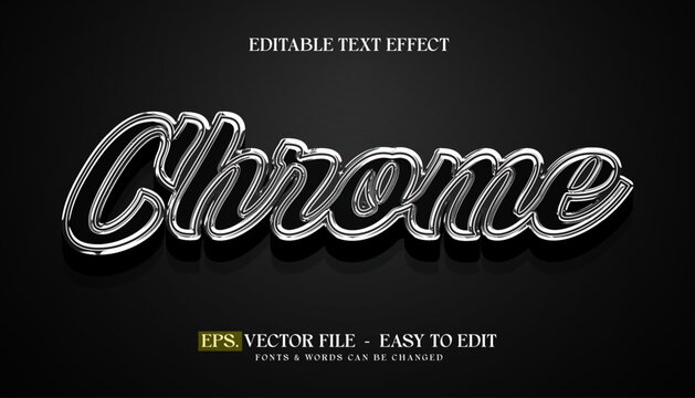 Chrome style editable text effect