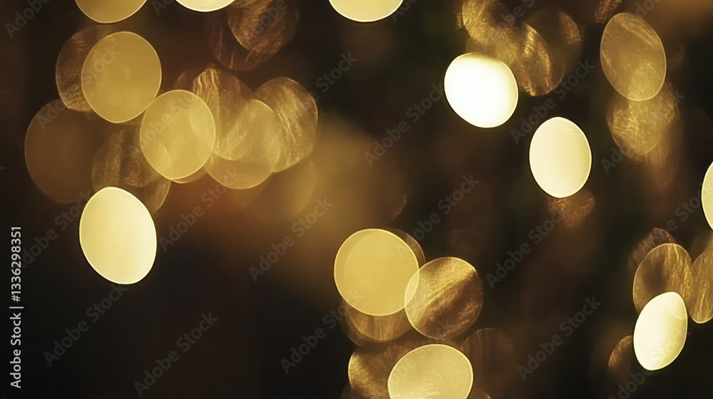 Poster blurry golden light circles create a beautiful background effect for design
