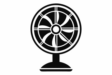 electric fan icon line art silhouette vector illustration