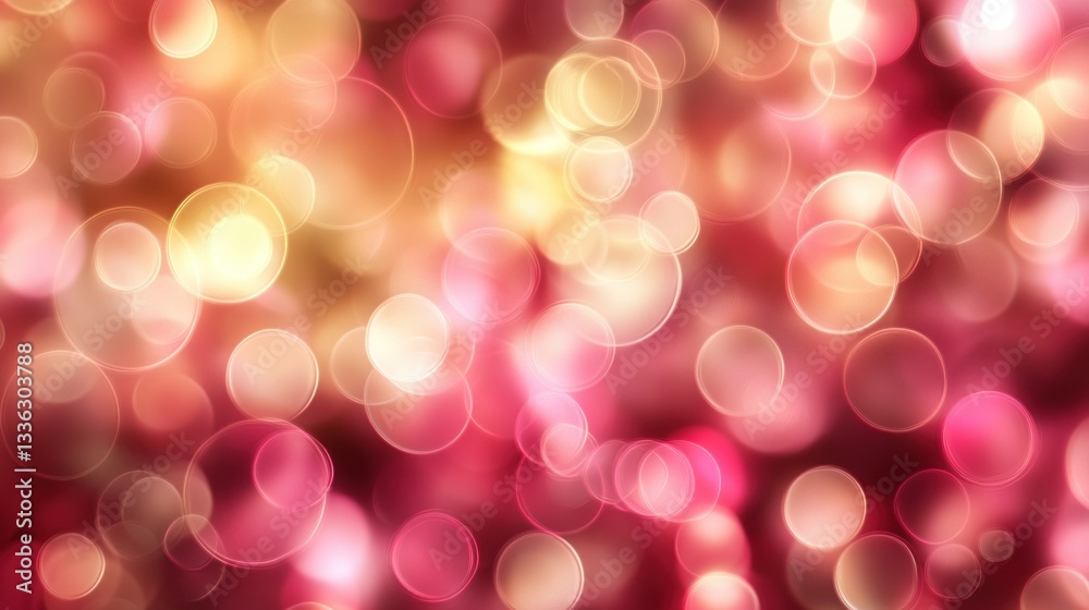 Poster The vibrant abstract image displays soft glowing bokeh circles