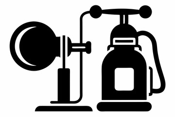 breastfeeding pump line art silhouette vector illustration