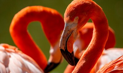 Close-Up of a Flamingo&rsquo;s Intense Gaze