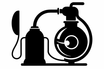 breastfeeding pump line art silhouette vector illustration