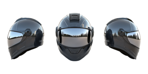 Pack Helmet set against transparent background for Safety Gear Branding, Motorcycle Accessories, or Sports Equipment Projects