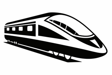 Fototapeta premium bullet train line art silhouette vector illustration