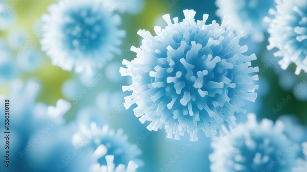 Aufkleber Abstract microscopic image of a cluster of spherical objects