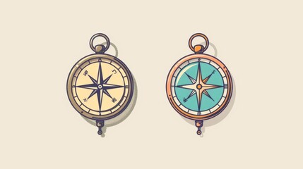 compass rose and compass