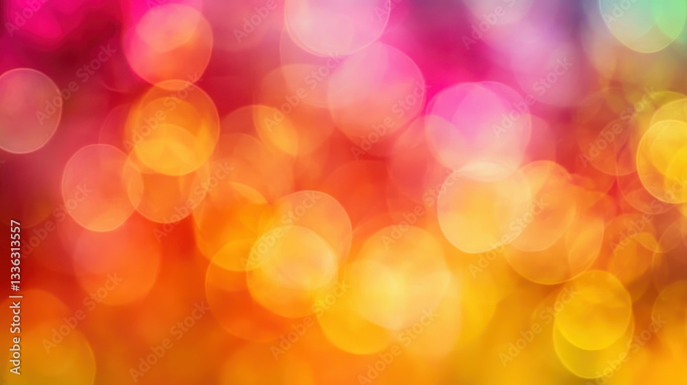 Aufkleber colorful blurred abstract image showing round soft glowing circles