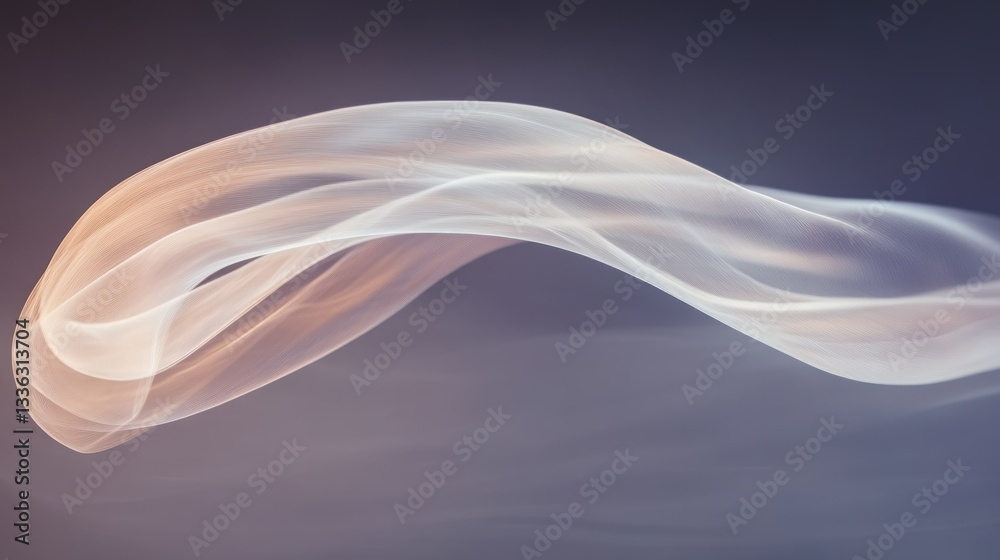 Poster Elegant flowing ethereal abstract artwork with soft color gradients