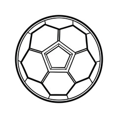 Obraz premium Line art vector illustration of a soccer ball.eps