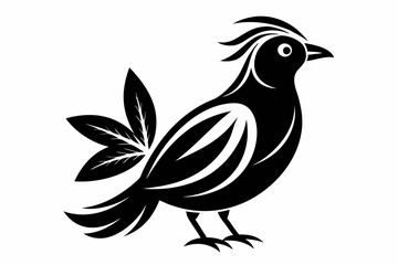 Obraz premium mango bird line art silhouette vector illustration