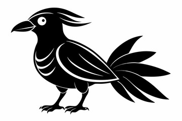 mango bird line art silhouette vector illustration