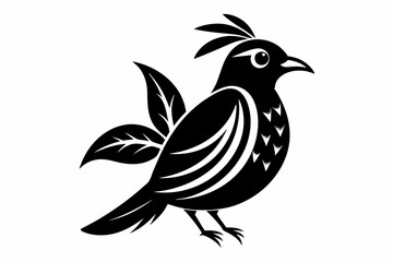 mango bird line art silhouette vector illustration