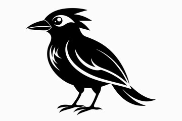 mango bird line art silhouette vector illustration