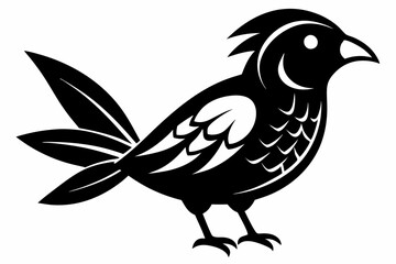 mango bird line art silhouette vector illustration