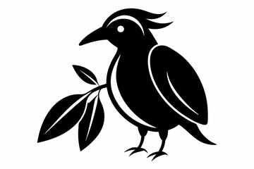 mango bird line art silhouette vector illustration