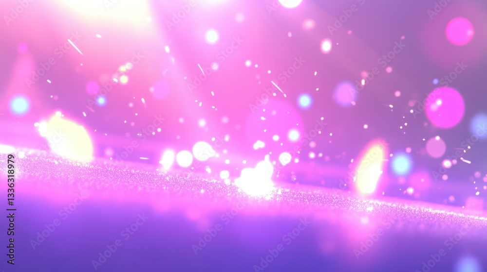 Poster An abstract image depicts shimmering light and floating particles