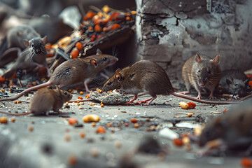 Obraz premium The Unseen Reality of Urban Pest Invasion: A Comprehensive Depiction of Urban Pests