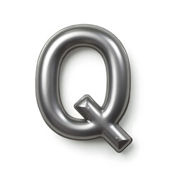 Metallic Letter Q