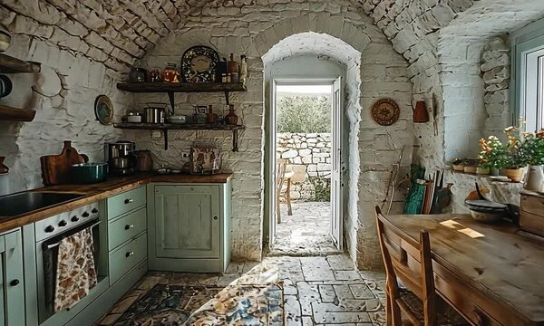 rustic puglian trullo home interior video