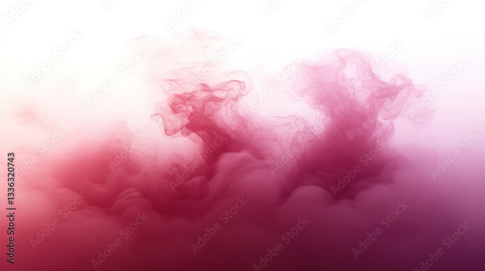 Poster abstract image showing swirling red colored smoke and vapor