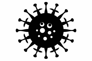 Obraz premium virus line art silhouette vector illustration
