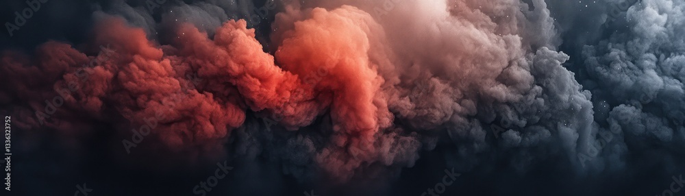 Aufkleber abstract image showcasing colorful smoke against a dark backdrop setting