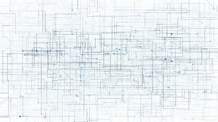 Obraz premium Abstract geometric network design, intricate lines and shapes, digital art, white background, blue lines, complex structure, interconnected grid, modern technology texture.