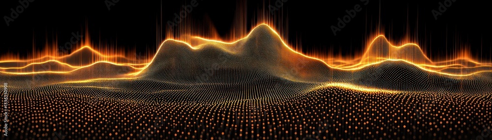Poster Abstract visualization of light energy representing data points